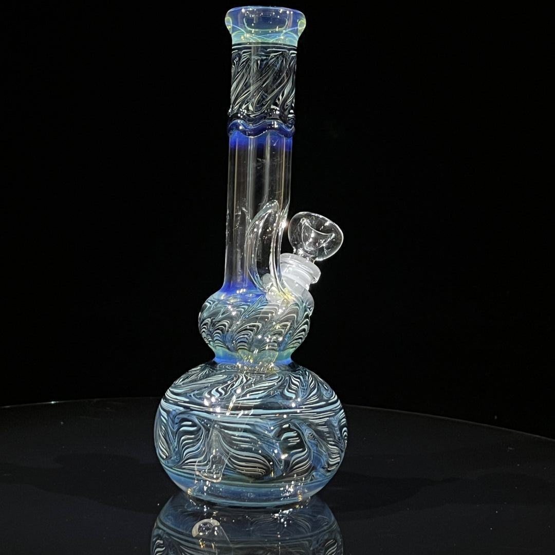 9" Double Bubble Color Rake Bong Glass Pipe Mary Jane's Glass