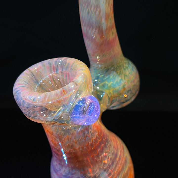 Guava Bubbler with Purple Carb Glass Pipe Cose Glass   