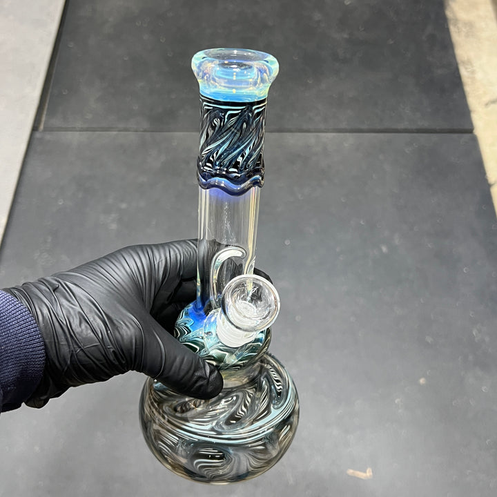 9" Double Bubble Color Rake Bong Glass Pipe Mary Jane's Glass