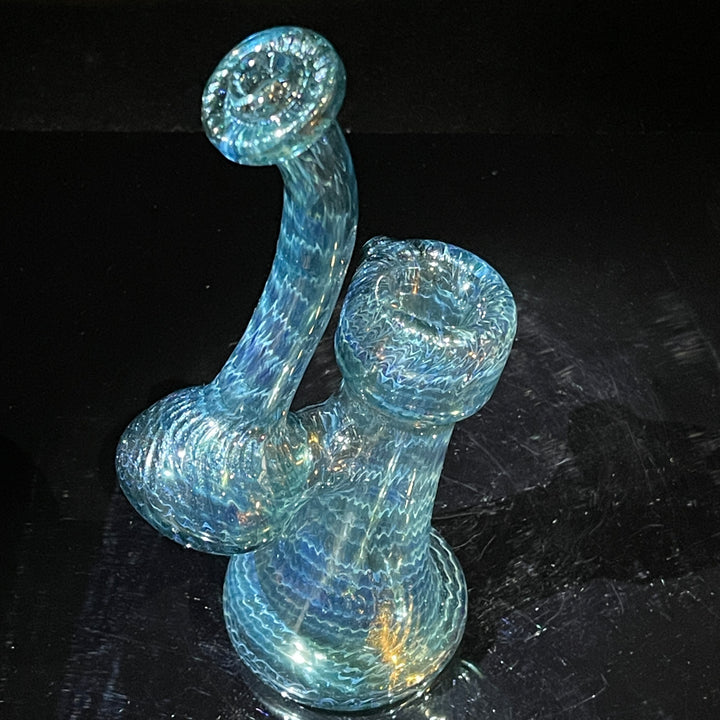 Unobtanium Bubbler with Blue Carb Glass Pipe Cose Glass   