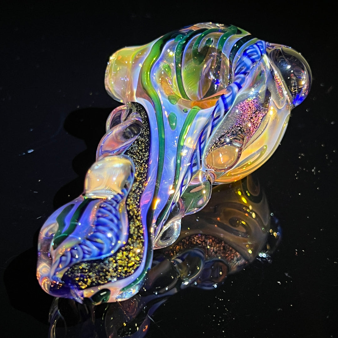 Molten Twisted Chaos Spoon Glass Pipe Molten Imagination   