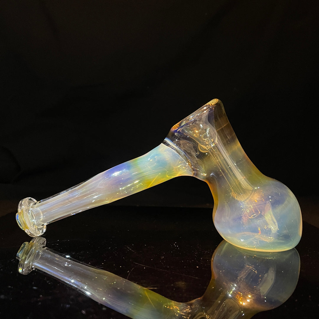 Silver Fume Hammer Bubbler Glass Pipe Cose Glass   