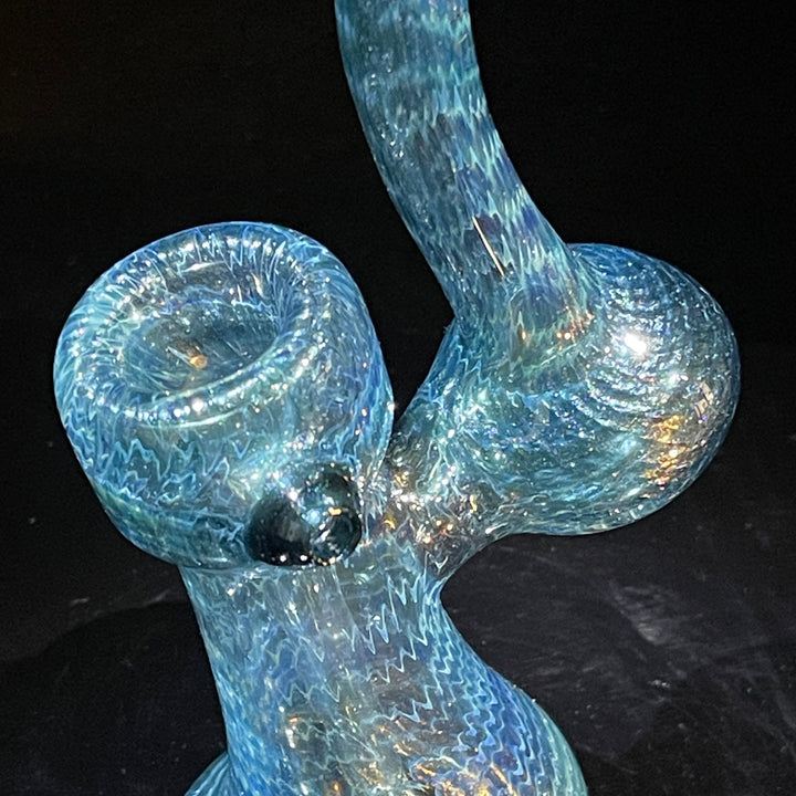 Unobtanium Bubbler with Blue Carb Glass Pipe Cose Glass   