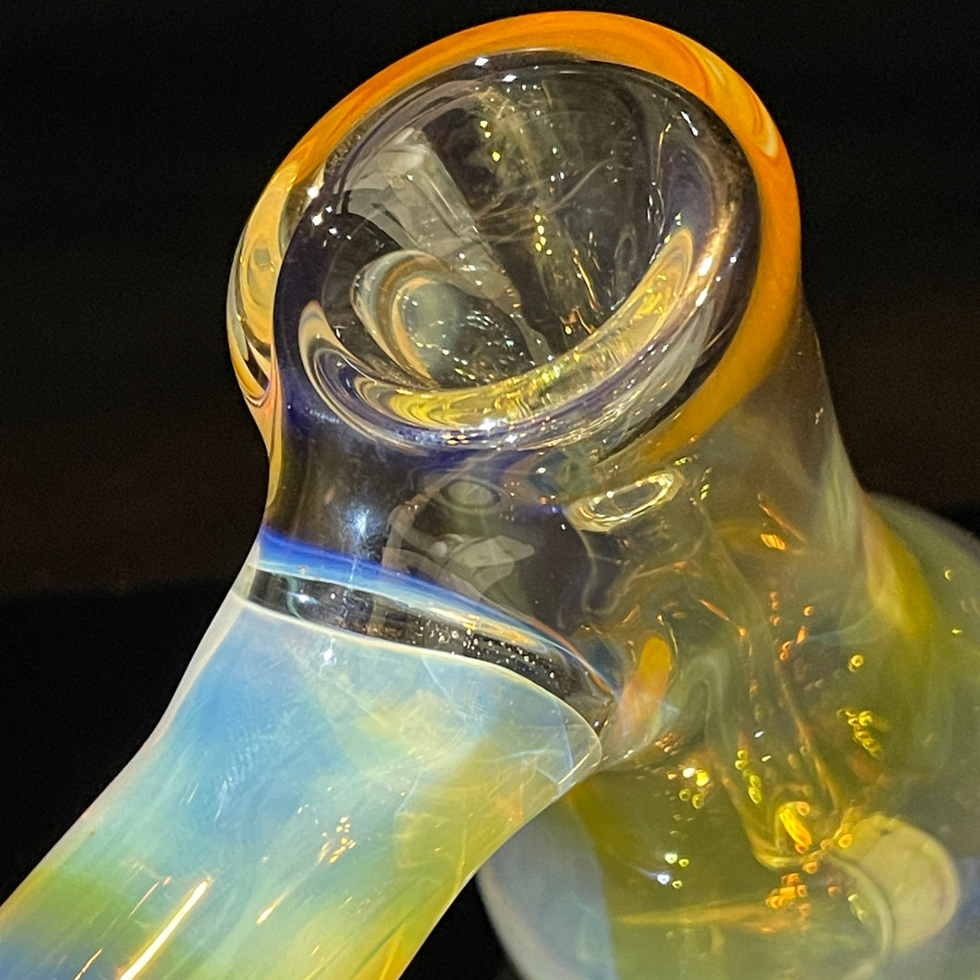 Silver Fume Hammer Bubbler Glass Pipe Cose Glass   