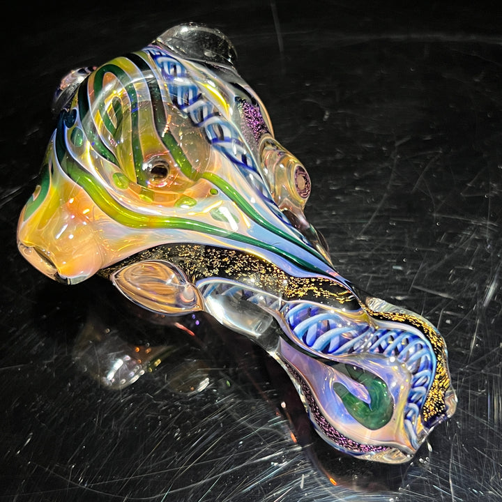 Molten Twisted Chaos Spoon Glass Pipe Molten Imagination   