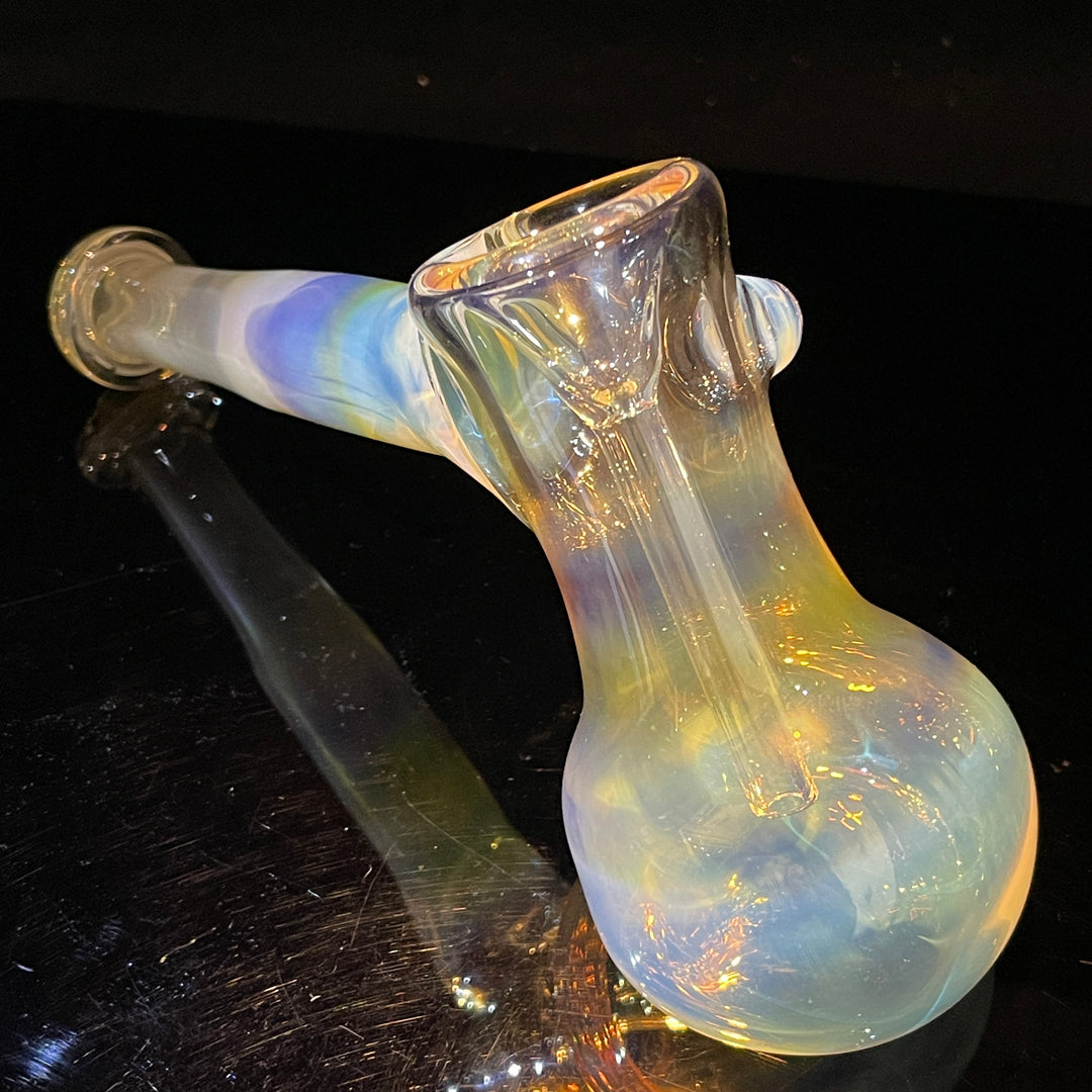 Silver Fume Hammer Bubbler Glass Pipe Cose Glass   