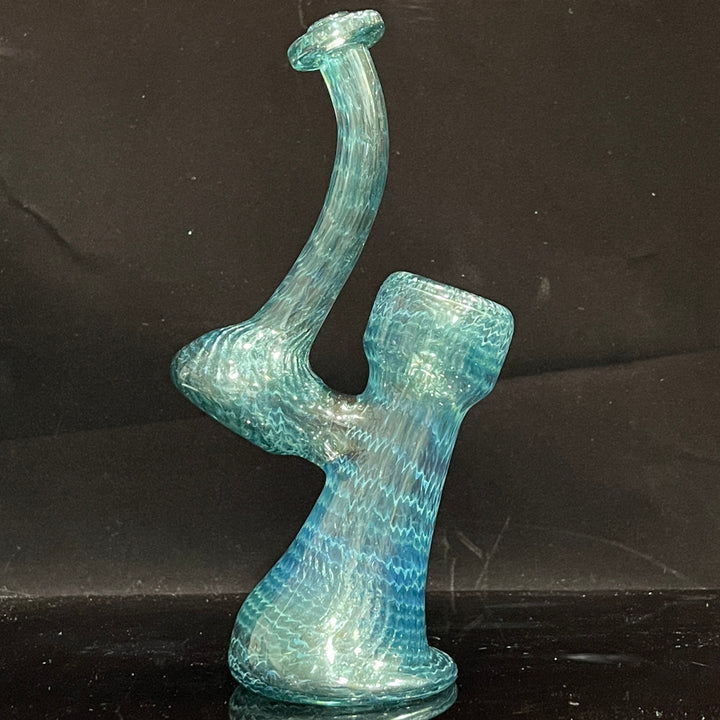 Unobtanium Bubbler with Blue Carb Glass Pipe Cose Glass   