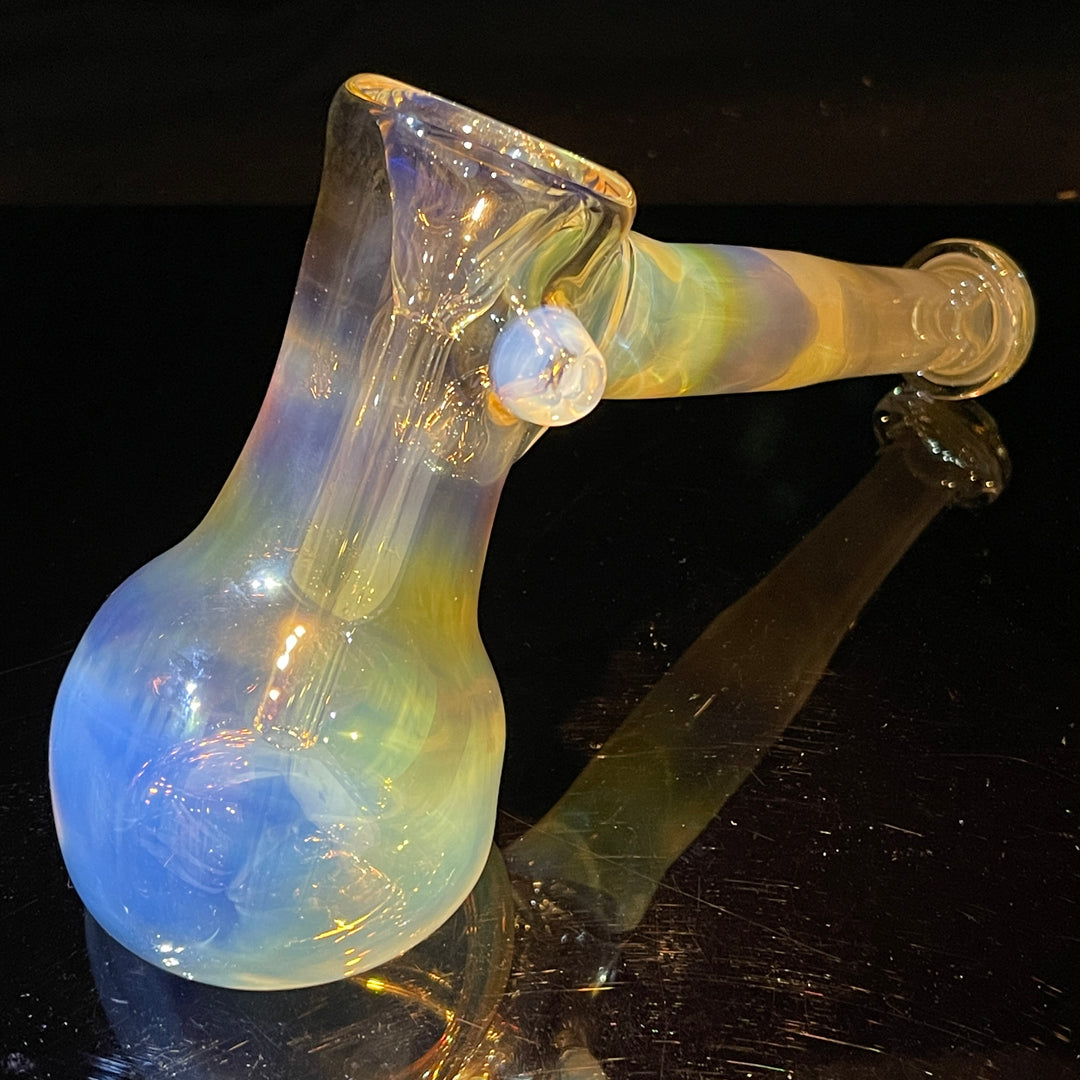 Silver Fume Hammer Bubbler Glass Pipe Cose Glass   