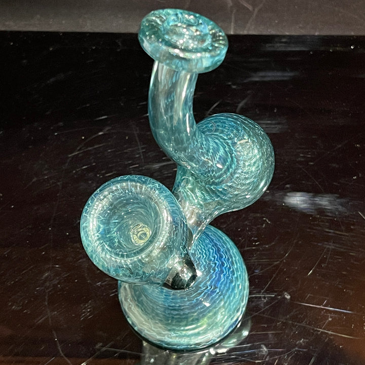 Unobtanium Bubbler with Blue Carb Glass Pipe Cose Glass   