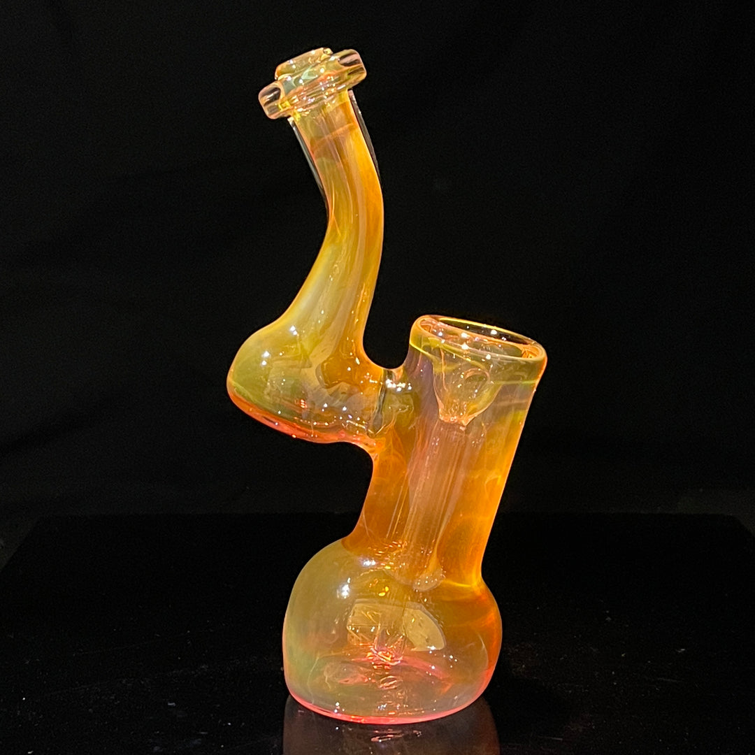 Gold Fume Sherlock Bubbler Glass Pipe Cose Glass   