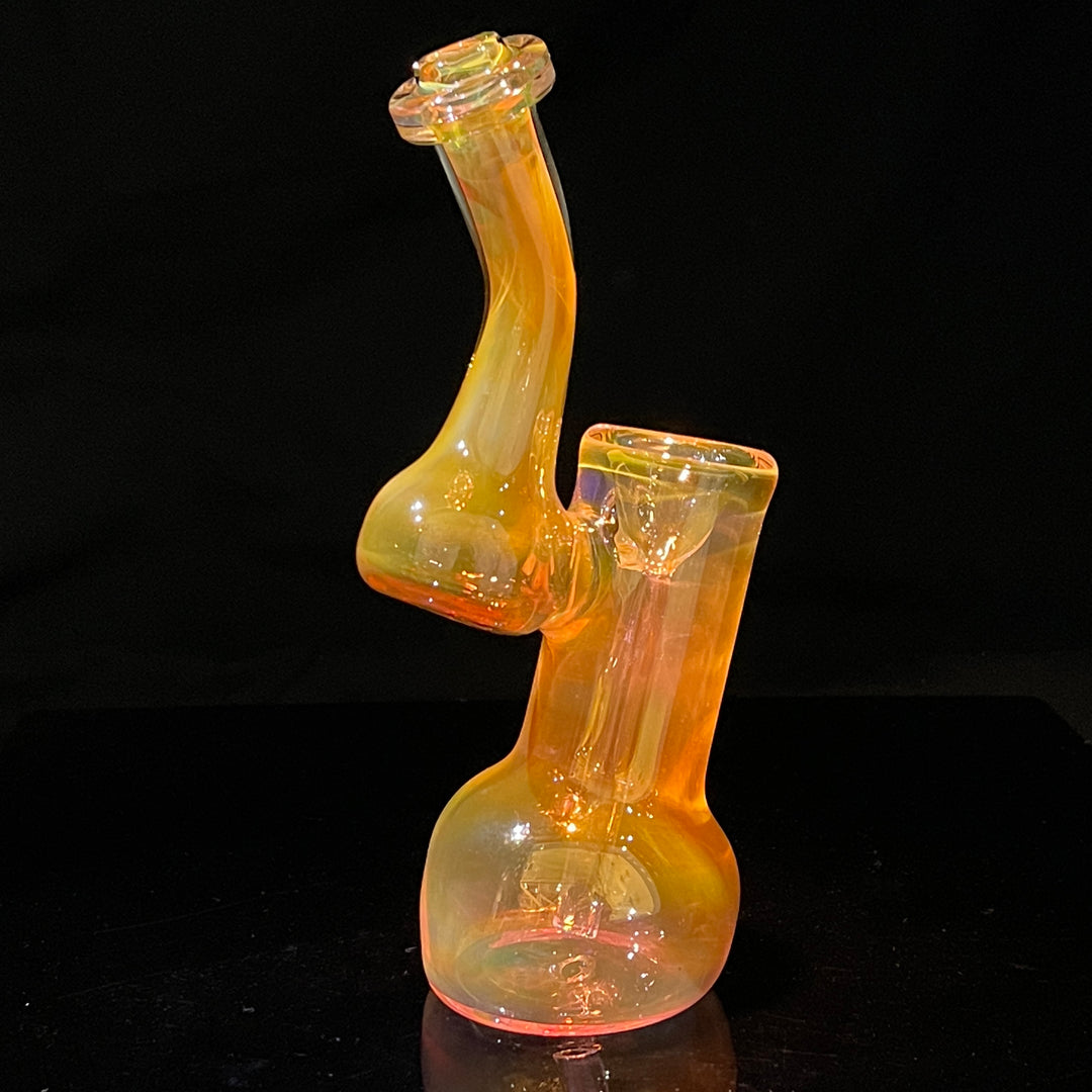 Gold Fume Sherlock Bubbler Glass Pipe Cose Glass   