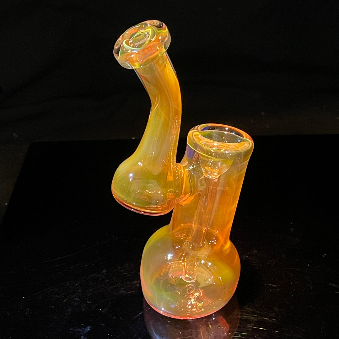 Gold Fume Sherlock Bubbler Glass Pipe Cose Glass   