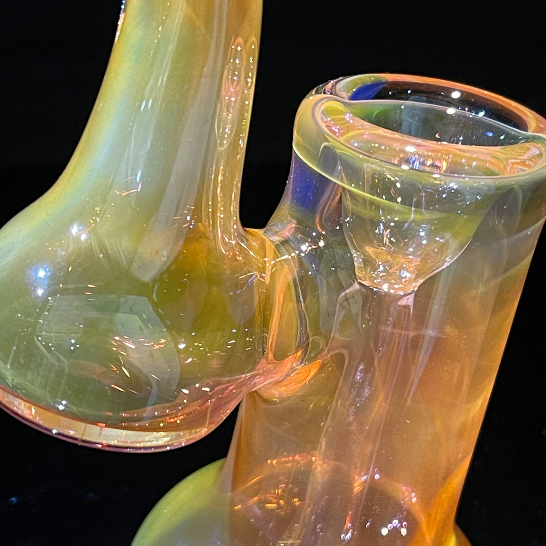 Gold Fume Sherlock Bubbler Glass Pipe Cose Glass   