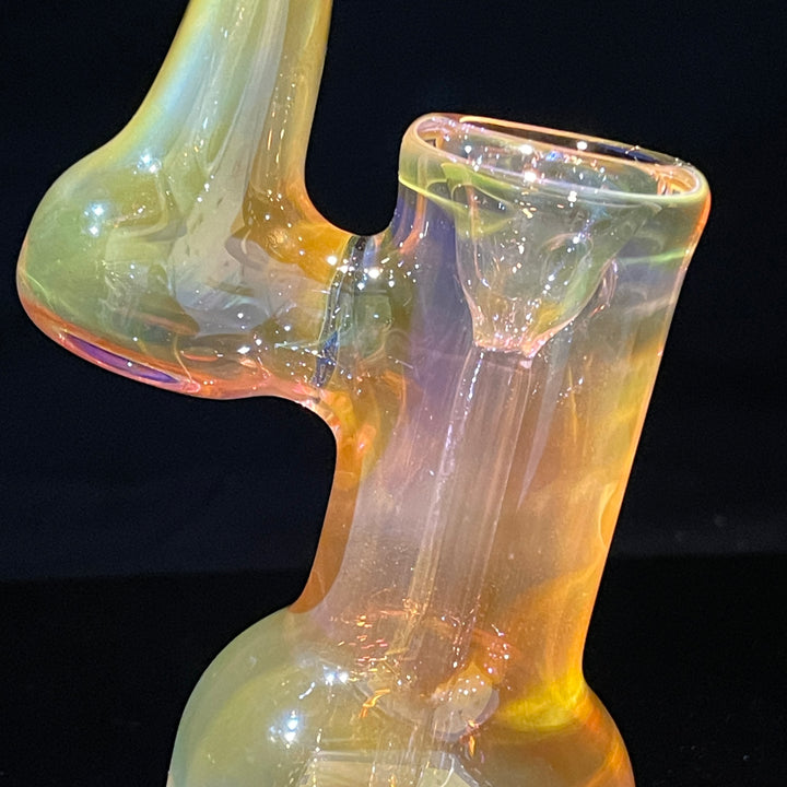 Gold Fume Sherlock Bubbler Glass Pipe Cose Glass   