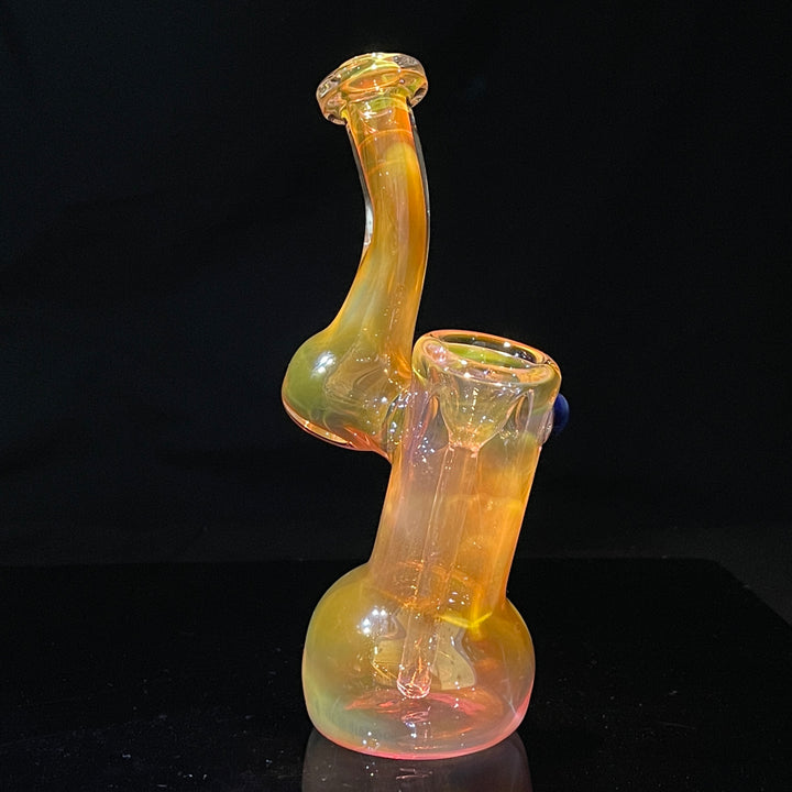 Gold Fume Sherlock Bubbler Glass Pipe Cose Glass   