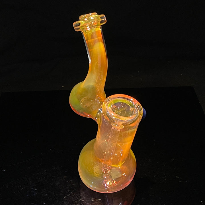 Gold Fume Sherlock Bubbler Glass Pipe Cose Glass   