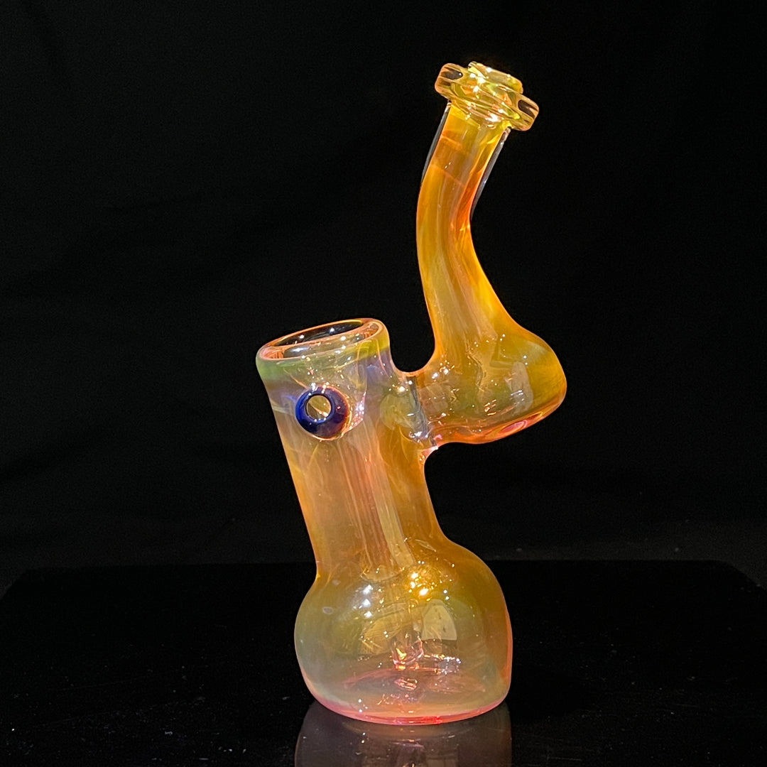 Gold Fume Sherlock Bubbler Glass Pipe Cose Glass   