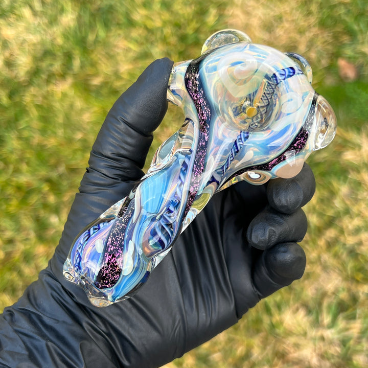 Molten Twisted Chaos Spoon Glass Pipe Molten Imagination   