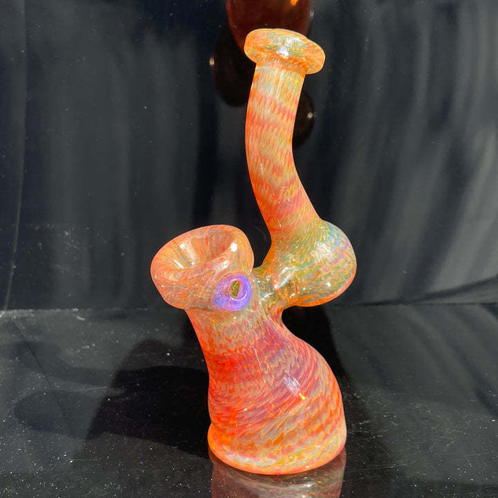 Guava Bubbler with Purple Carb Glass Pipe Cose Glass   