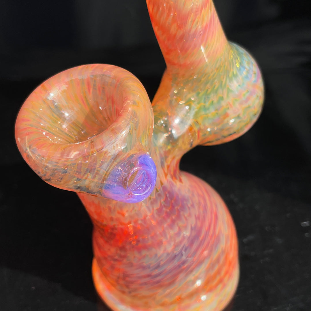 Guava Bubbler with Purple Carb Glass Pipe Cose Glass   