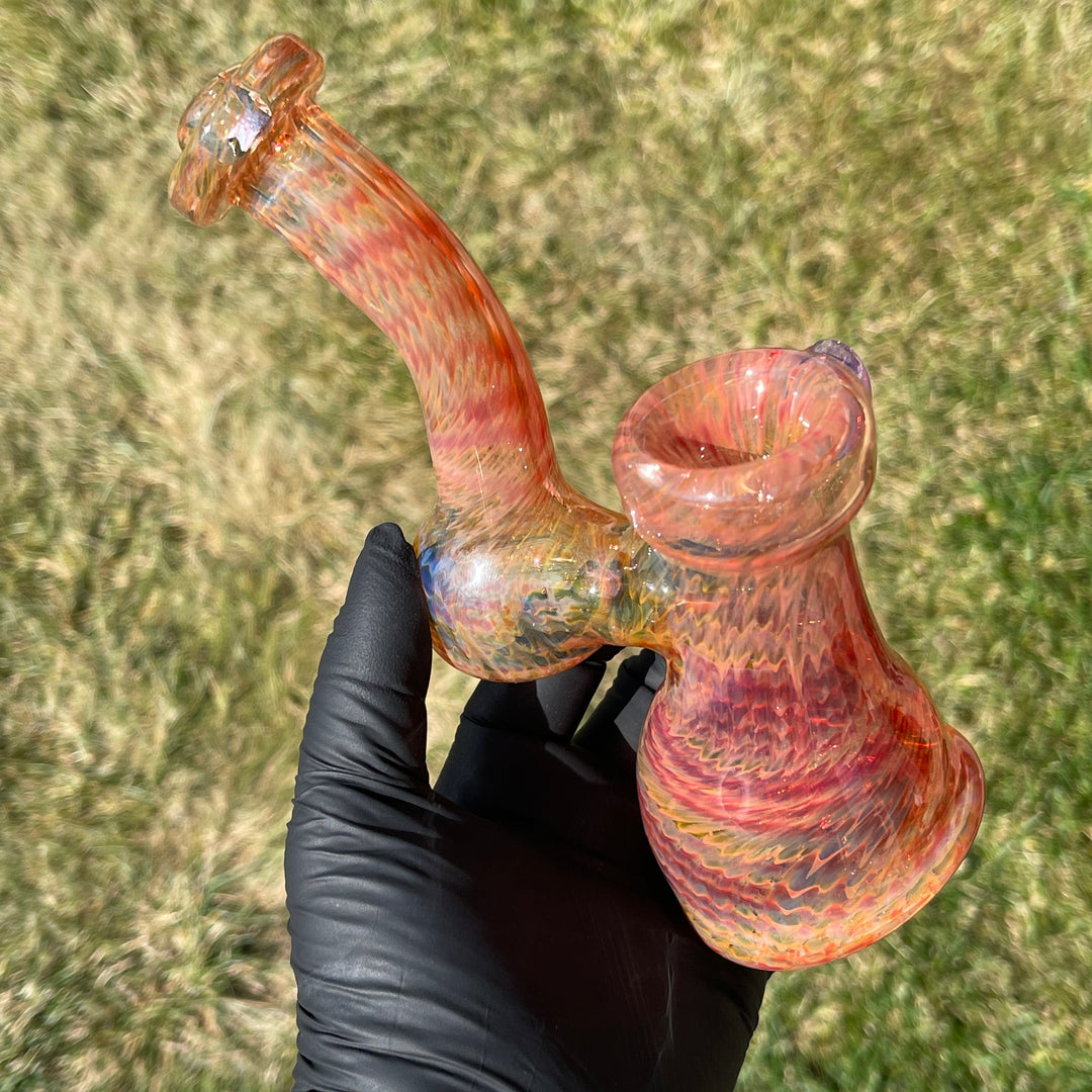 Guava Bubbler with Purple Carb Glass Pipe Cose Glass   