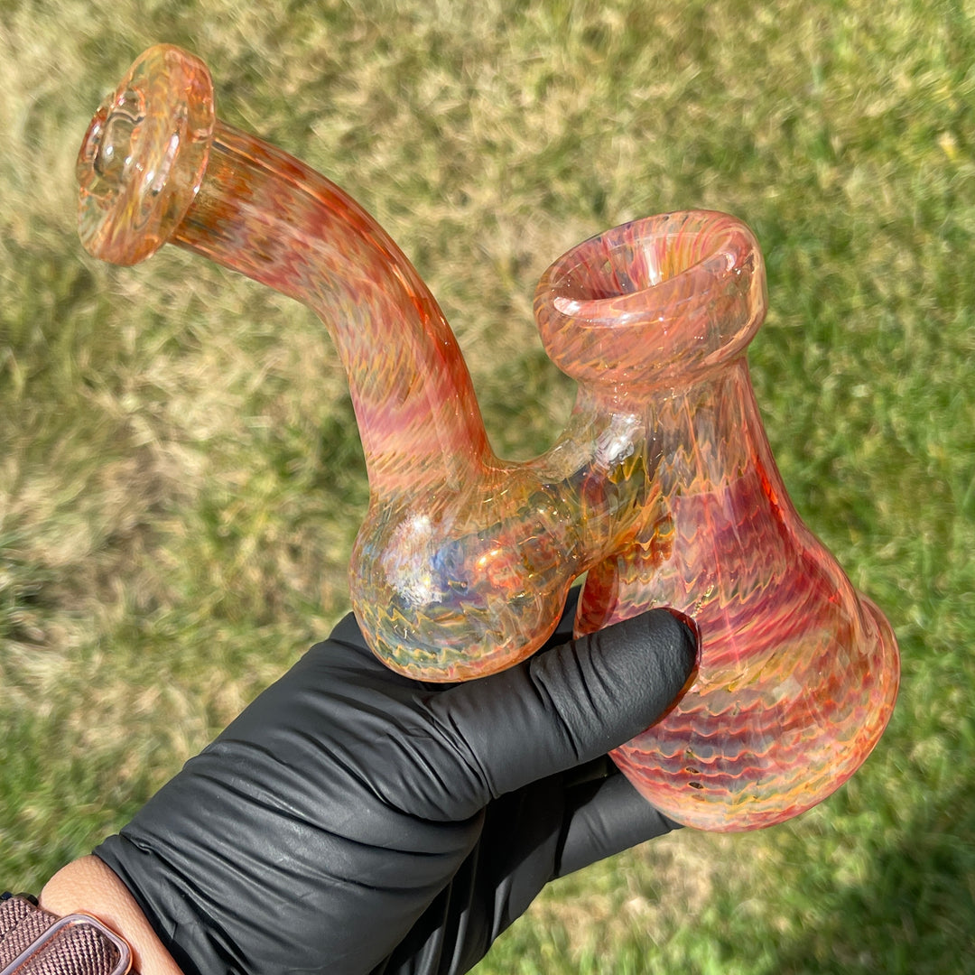 Guava Bubbler with Purple Carb Glass Pipe Cose Glass   