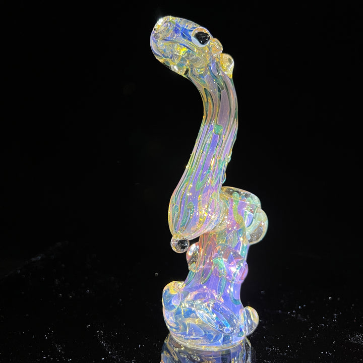 Gold Silver Fume Standup Sherlock Bubbler Water Pipe TG   