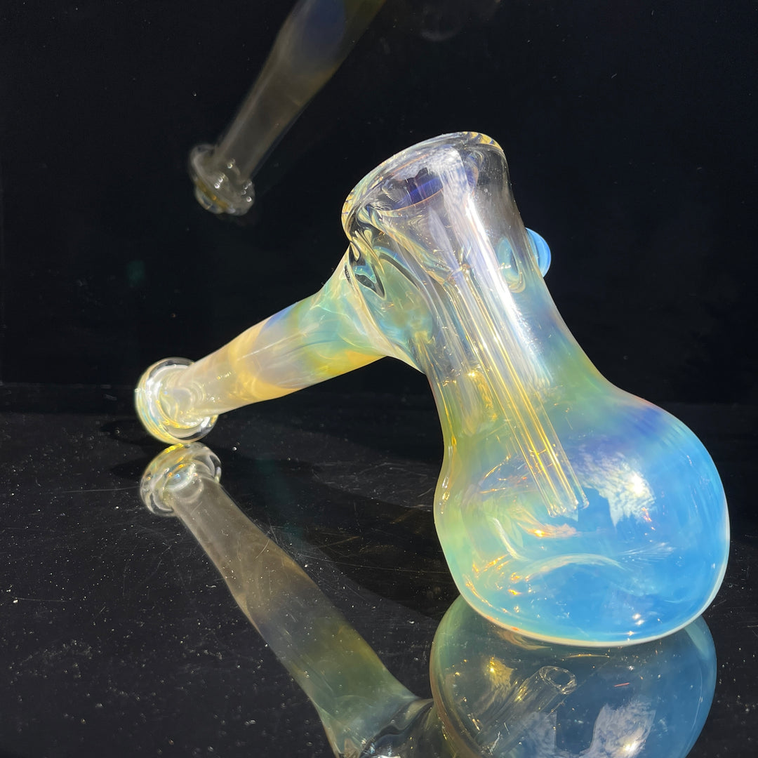 Silver Fume Hammer Bubbler Glass Pipe Cose Glass   