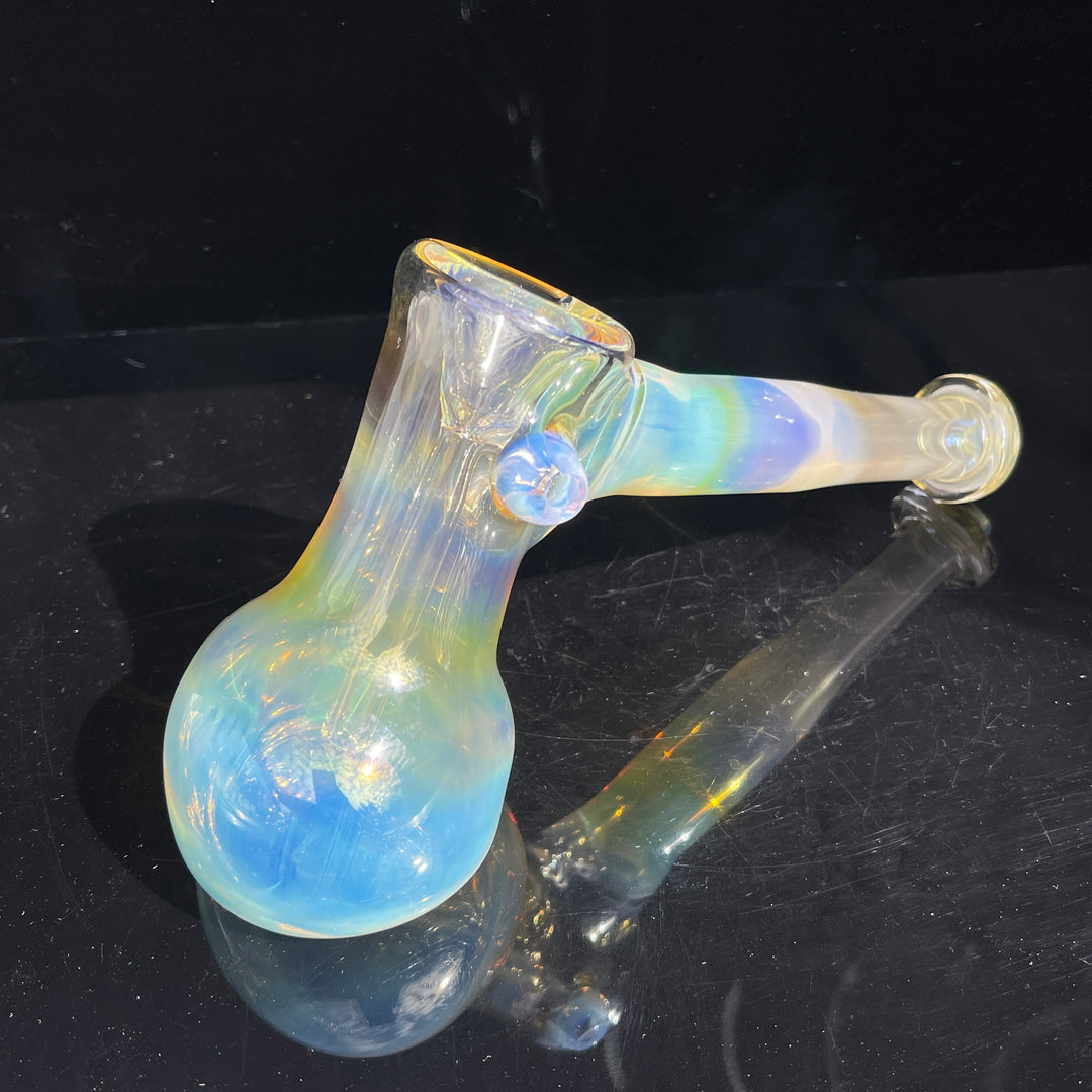 Silver Fume Hammer Bubbler Glass Pipe Cose Glass   