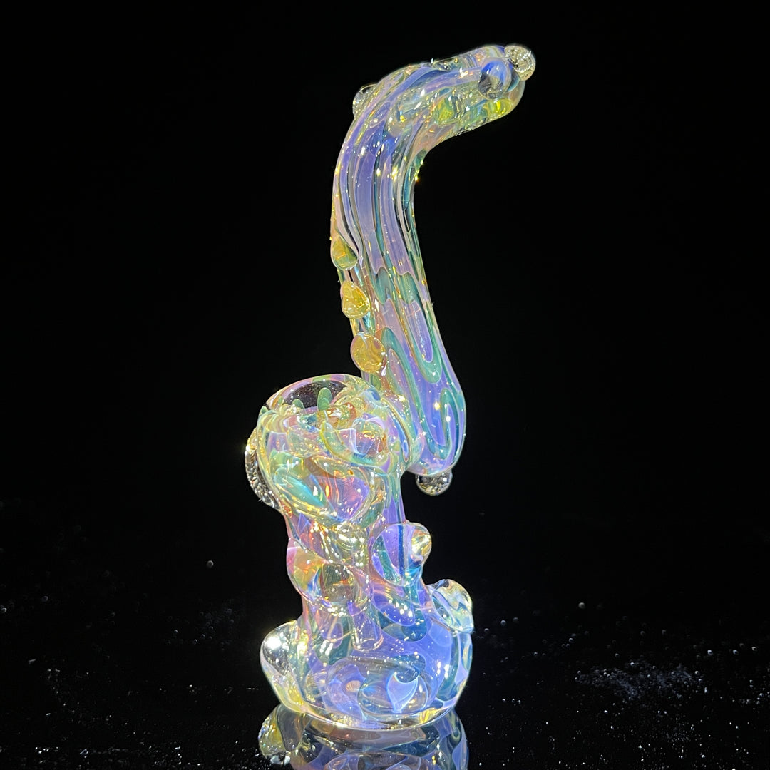 Gold Silver Fume Standup Sherlock Bubbler Water Pipe TG   