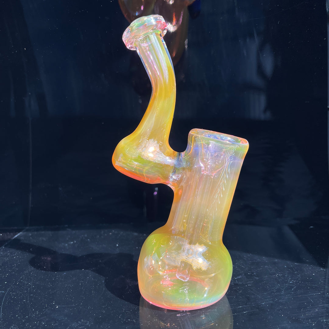 Gold Fume Sherlock Bubbler Glass Pipe Cose Glass   