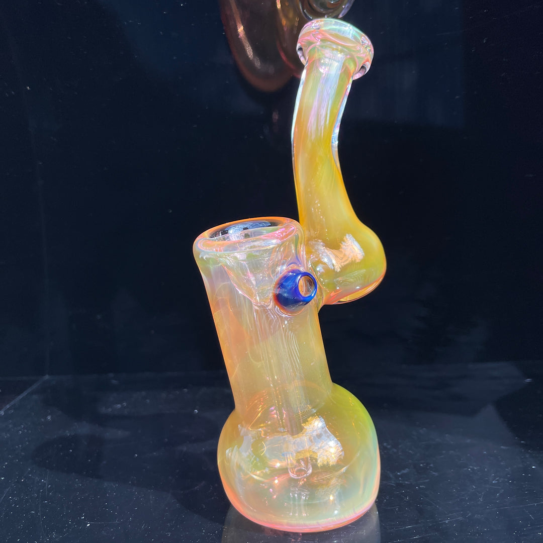 Gold Fume Sherlock Bubbler Glass Pipe Cose Glass   