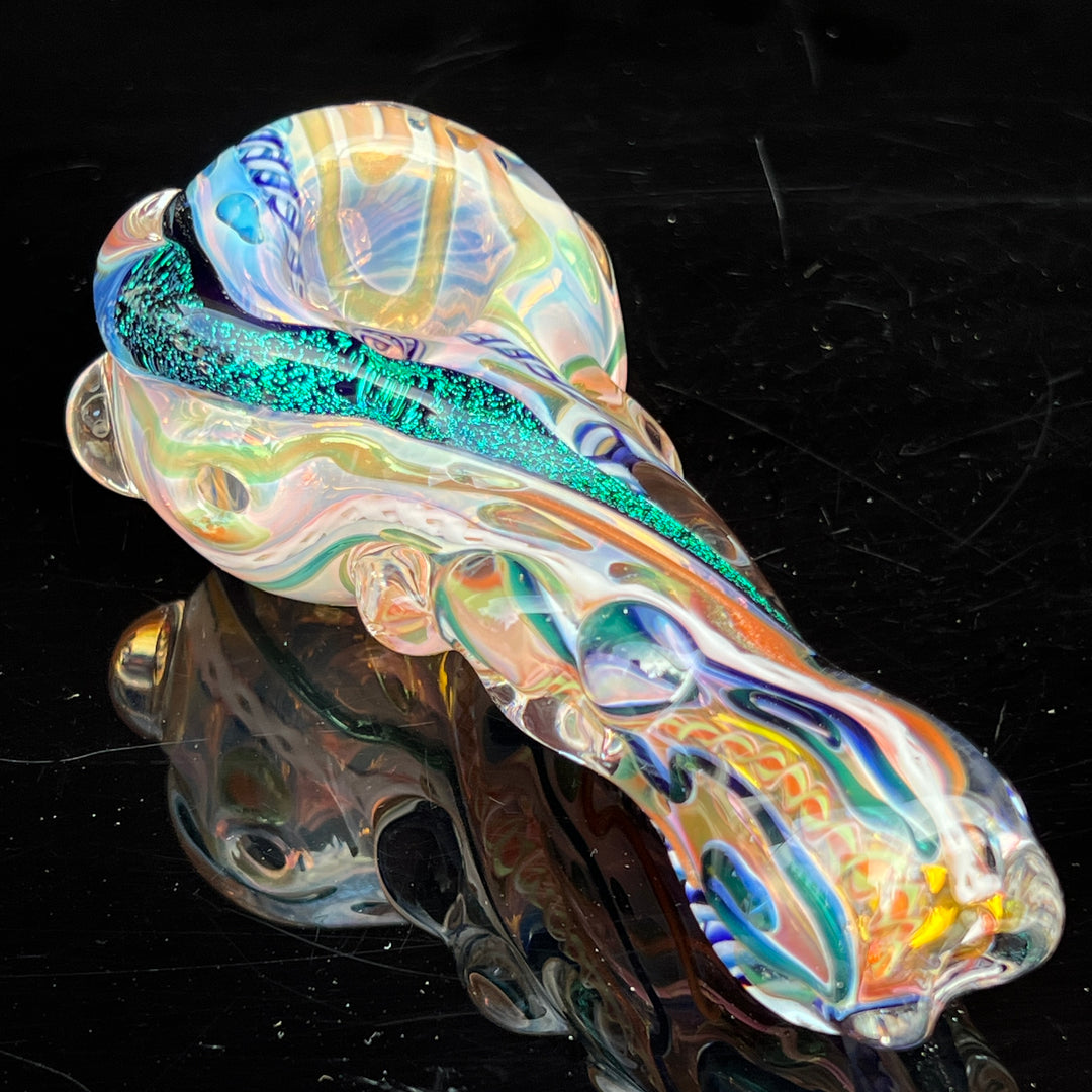 Molten Twisted Chaos Spoon Glass Pipe Molten Imagination   