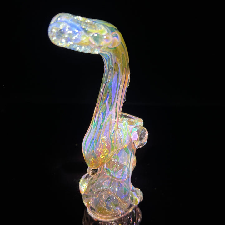 Gold Silver Fume Standup Sherlock Bubbler Water Pipe TG   