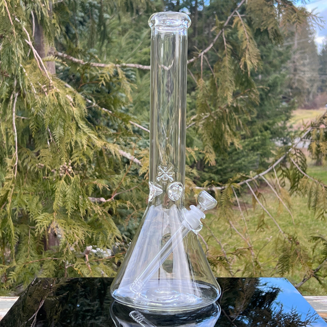 15" PNW Beaker Bong Glass Pipe Mary Jane's Glass