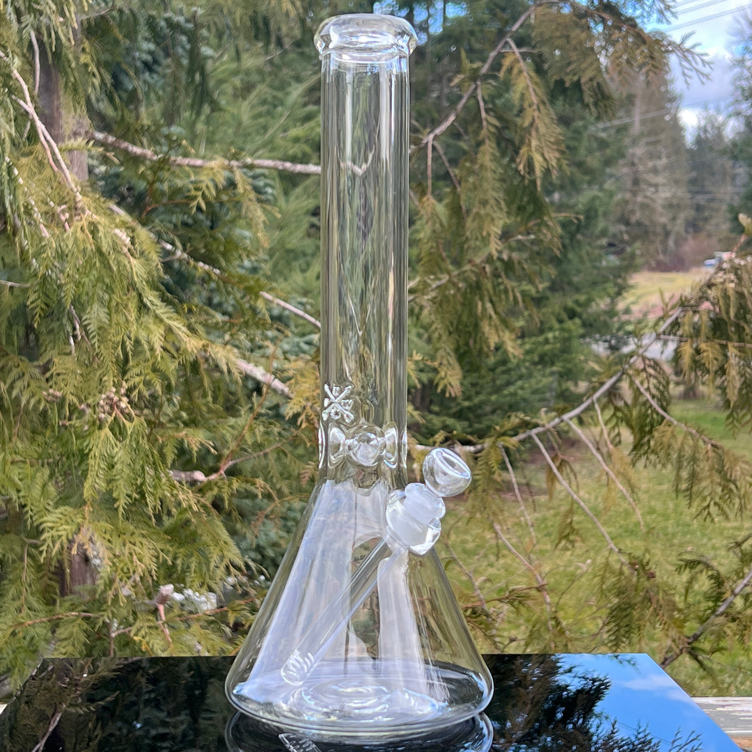 15" PNW Beaker Bong Glass Pipe Mary Jane's Glass