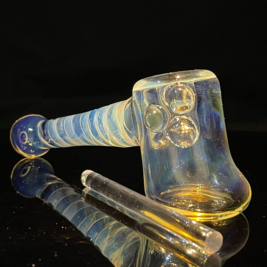 Silver Fumed Hash Hammer Glass Pipe Crondo Glassics   