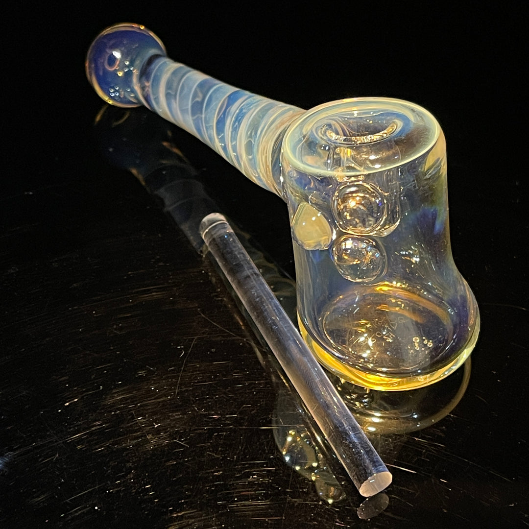 Silver Fumed Hash Hammer Glass Pipe Crondo Glassics   