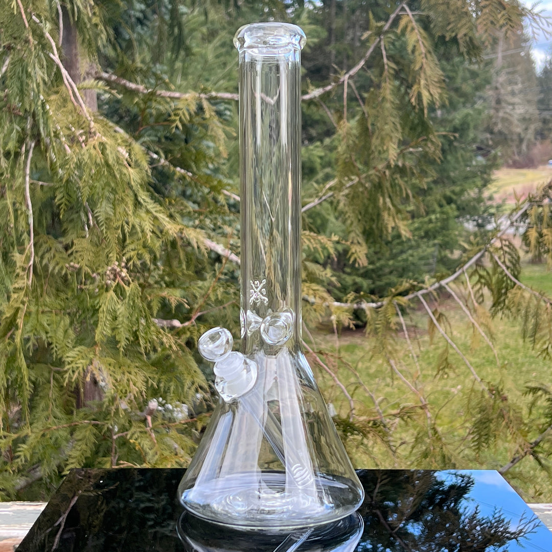 15" PNW Beaker Bong Glass Pipe Mary Jane's Glass