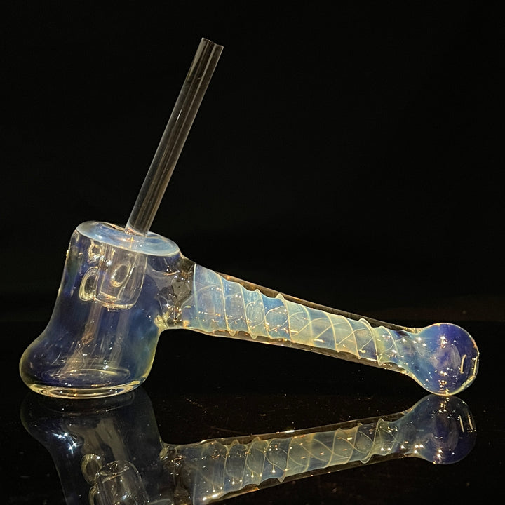 Silver Fumed Hash Hammer Glass Pipe Crondo Glassics   