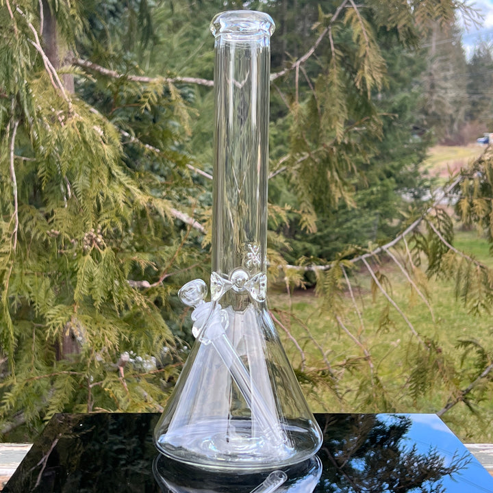 15" PNW Beaker Bong Glass Pipe Mary Jane's Glass