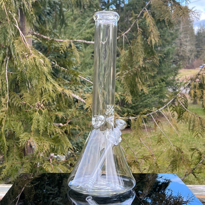 15" PNW Beaker Bong Glass Pipe Mary Jane's Glass