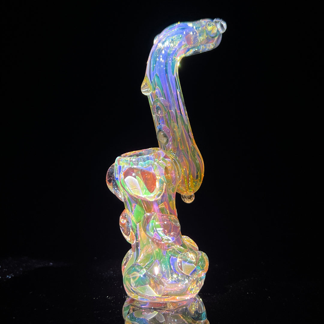 Gold Silver Fume Standup Sherlock Bubbler Water Pipe TG   