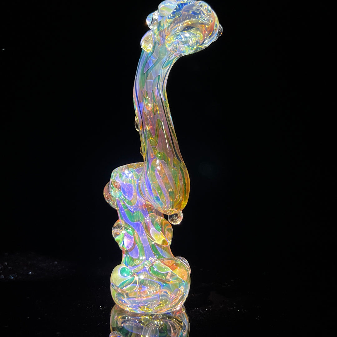 Gold Silver Fume Standup Sherlock Bubbler Water Pipe TG   