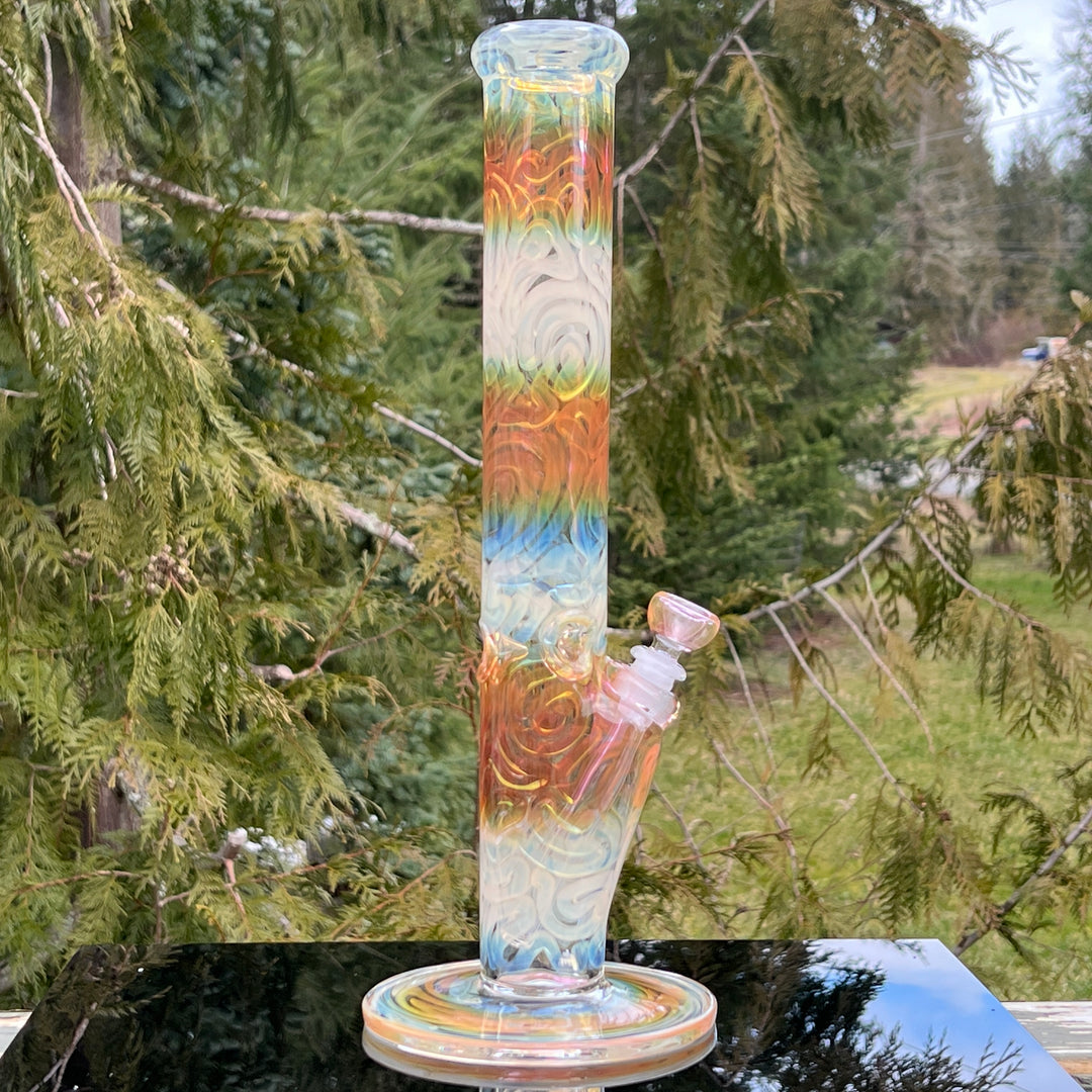 16" Fumed Swirling Straight Bong Glass Pipe Mary Jane's Glass