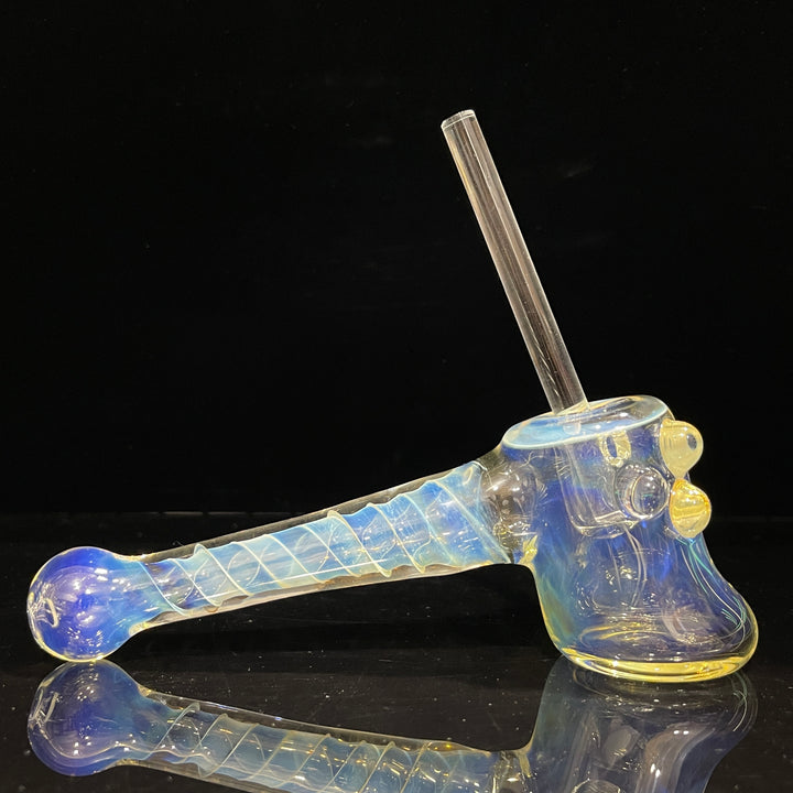 Silver Fumed Hash Hammer Glass Pipe Crondo Glassics   