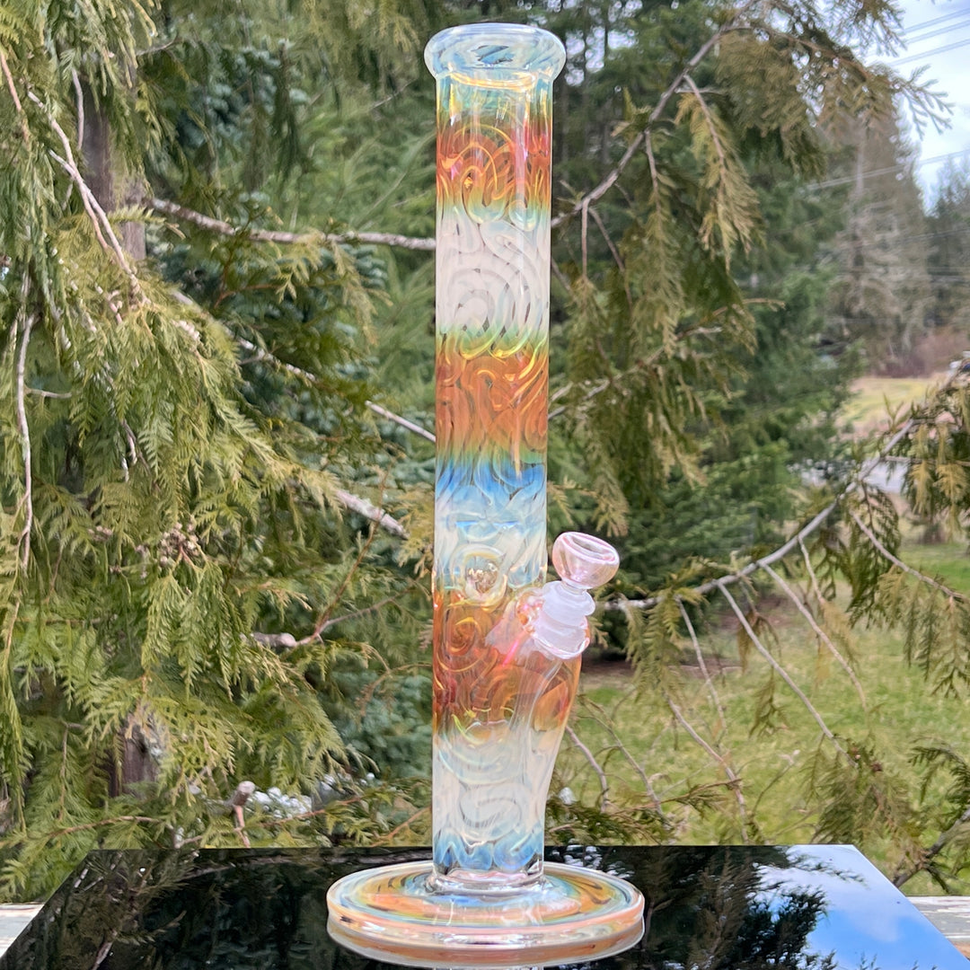 16" Fumed Swirling Straight Bong Glass Pipe Mary Jane's Glass