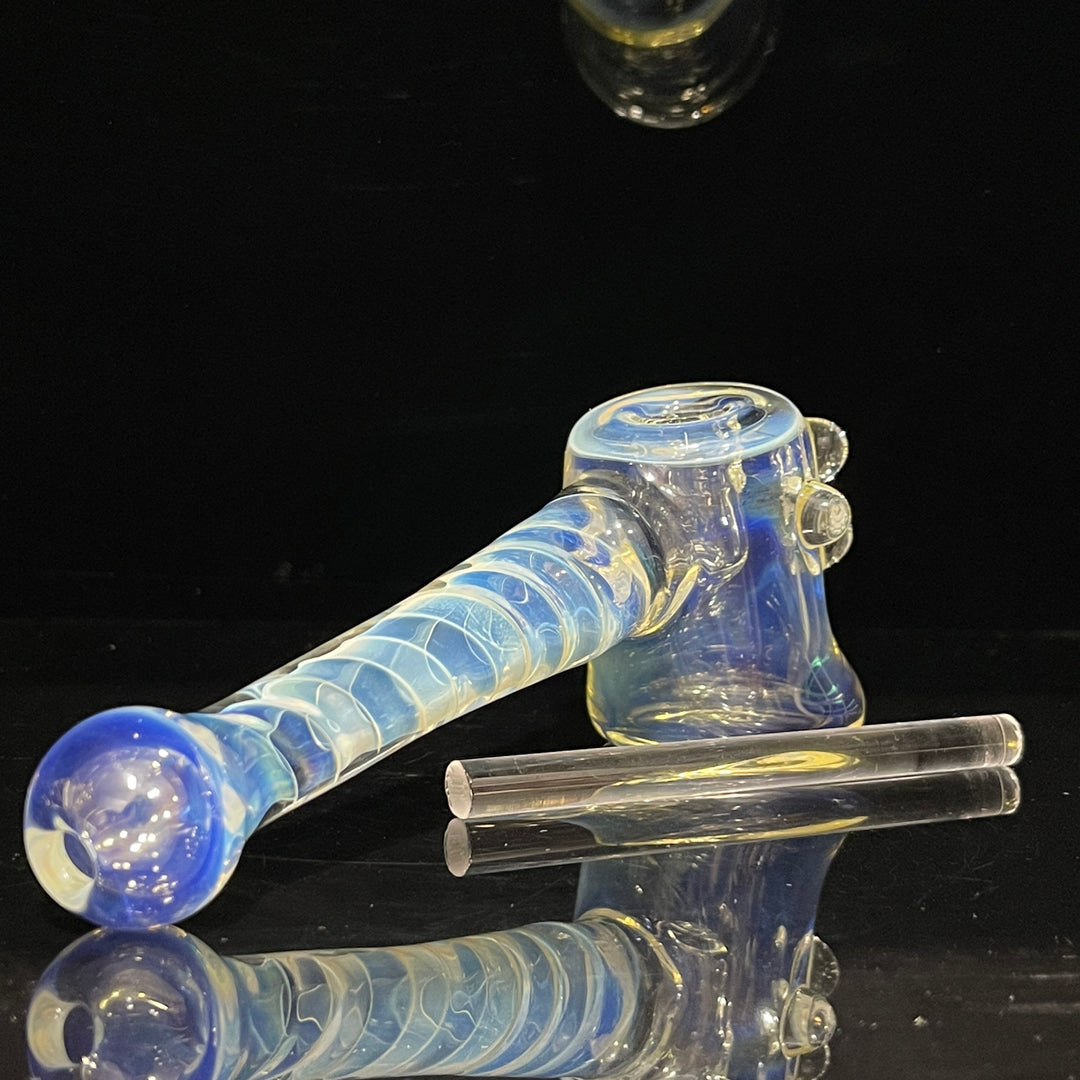 Silver Fumed Hash Hammer Glass Pipe Crondo Glassics   