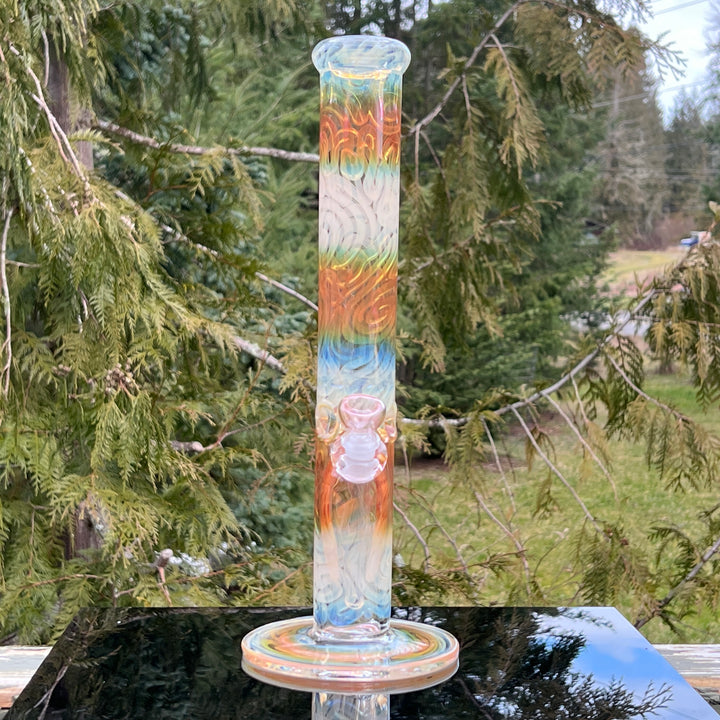 16" Fumed Swirling Straight Bong Glass Pipe Mary Jane's Glass