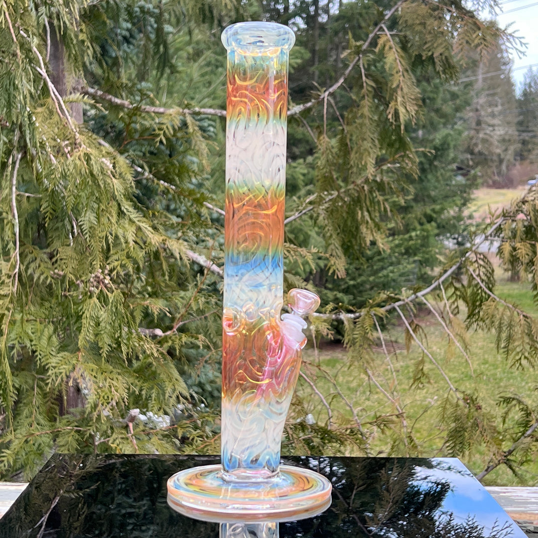 16" Fumed Swirling Straight Bong Glass Pipe Mary Jane's Glass